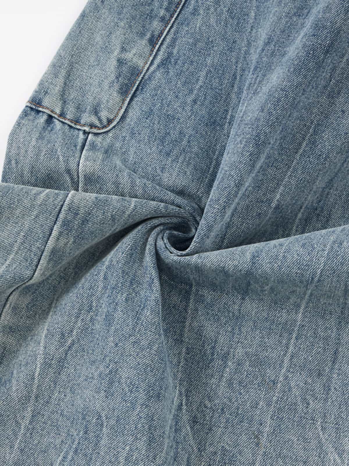 Vintage Cargo Pocket Washed Barrel Jeans - Image 6