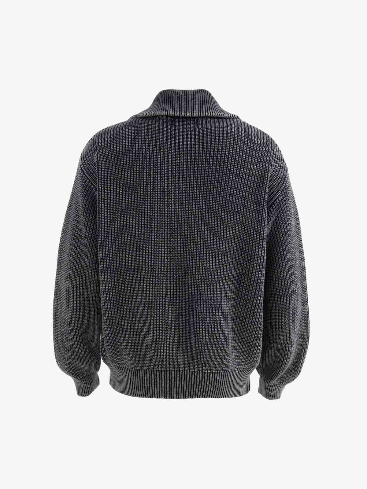 Vintage Chunky Zip Up Knit Jacket - Image 2