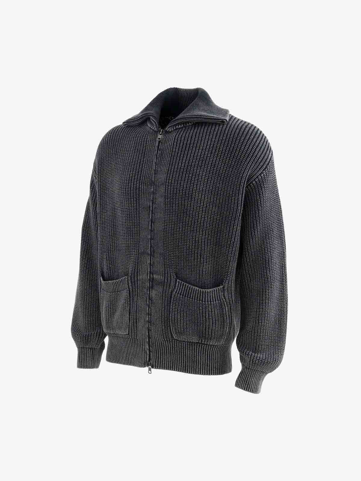 Vintage Chunky Zip Up Knit Jacket - Image 3