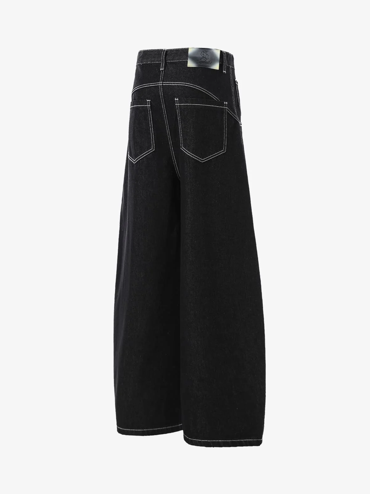 Vintage Contrast Stitch Button-Up Scimitar Jeans - Image 7