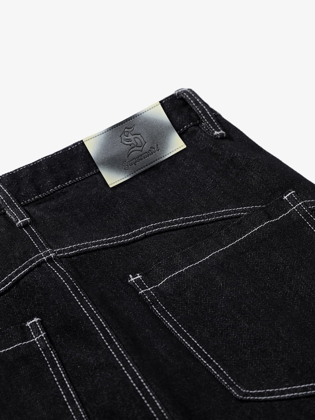 Vintage Contrast Stitch Button-Up Scimitar Jeans - Image 9