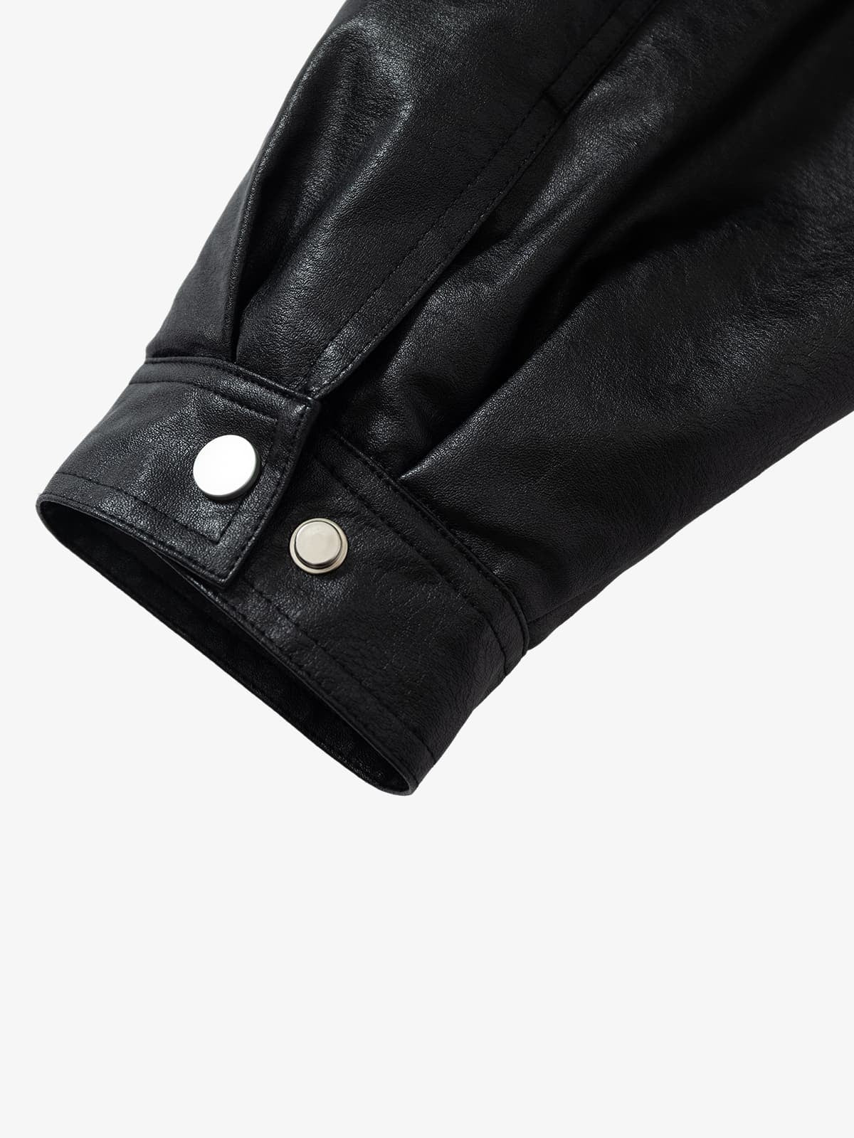 Vintage Detachable Fur Collar Quilted Leather Jacket - Image 9