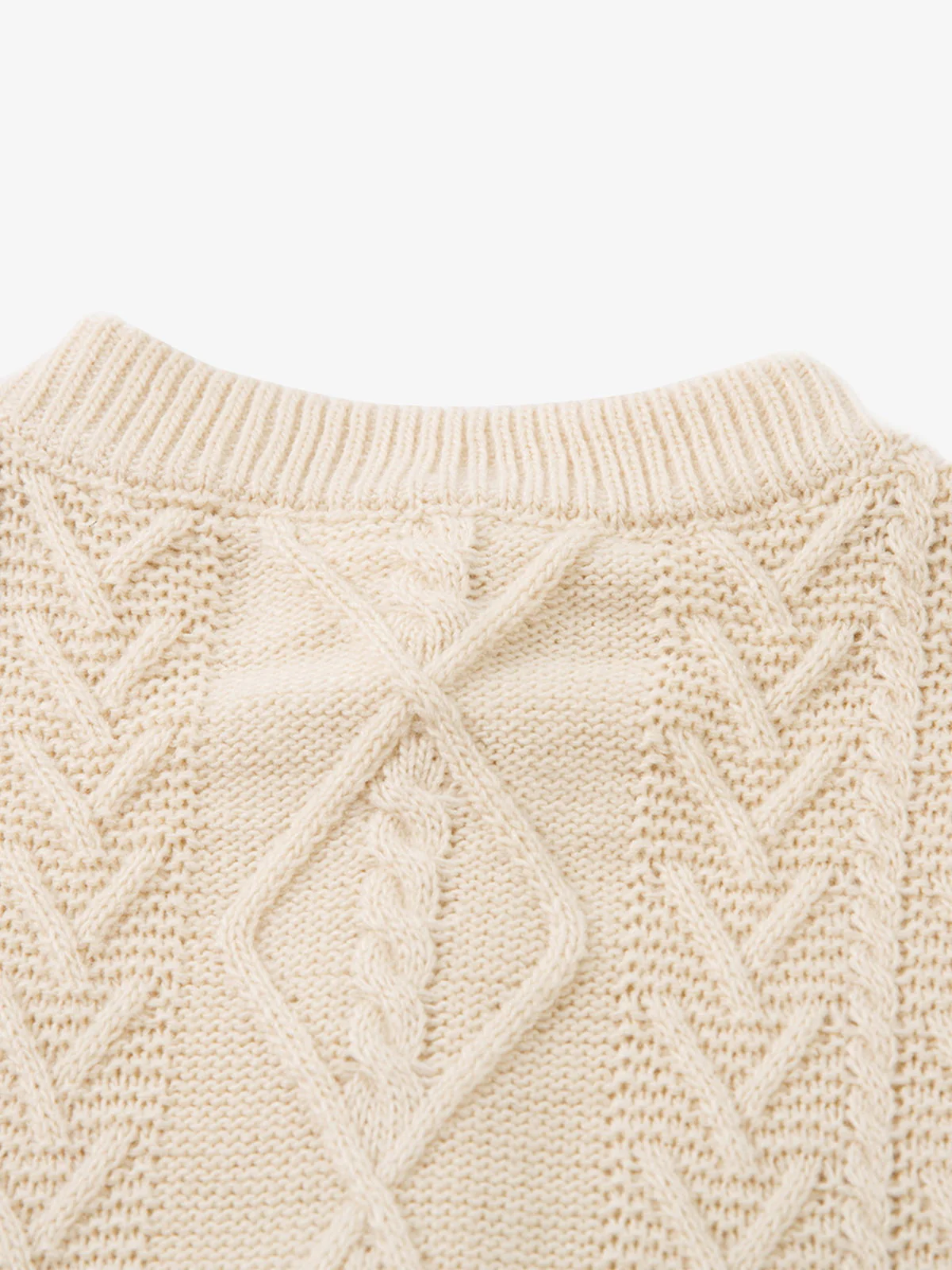 Vintage Diamond Knit Half Placket Sweater - Image 6