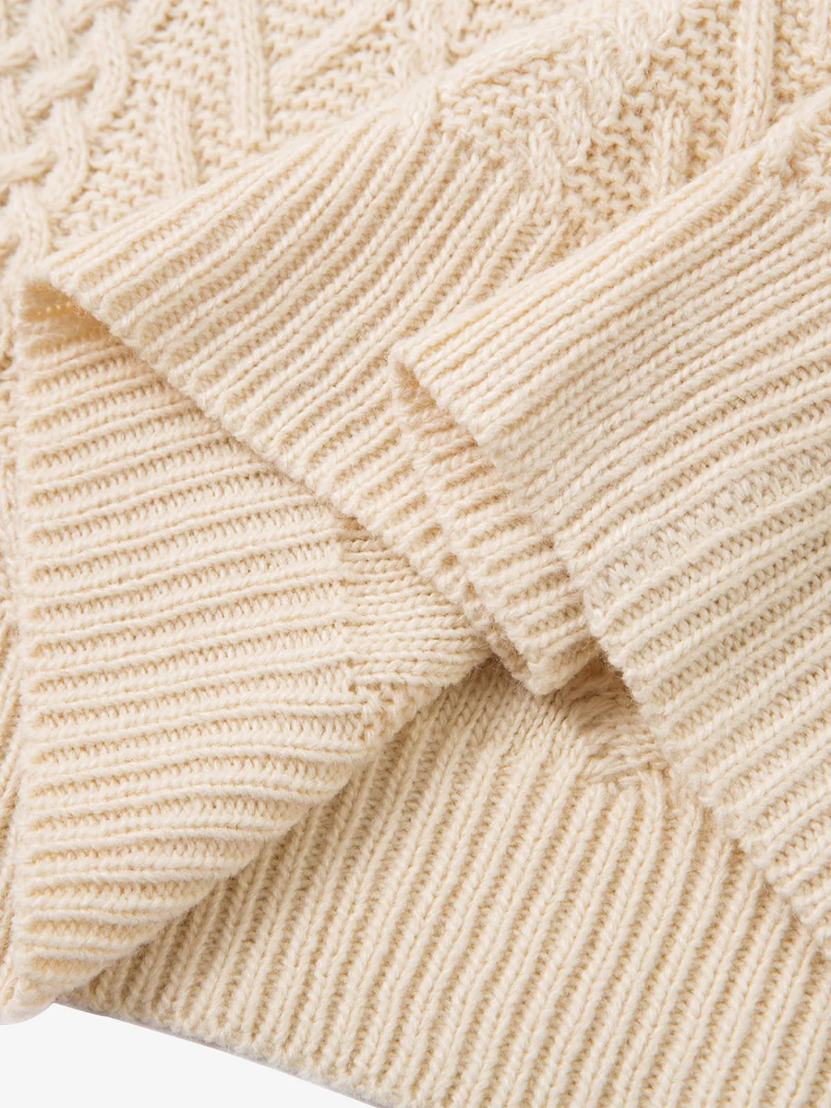 Vintage Diamond Knit Half Placket Sweater - Image 7