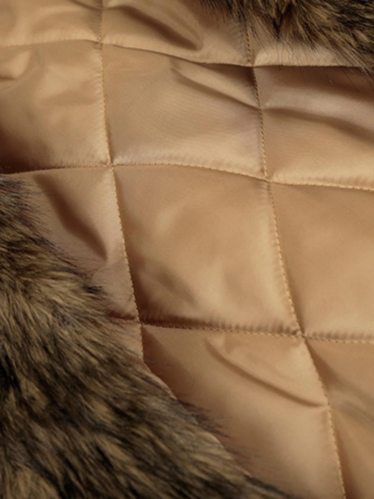 Vintage Distressed Deconstructed Faux Fur Collar Jacket - Image 9