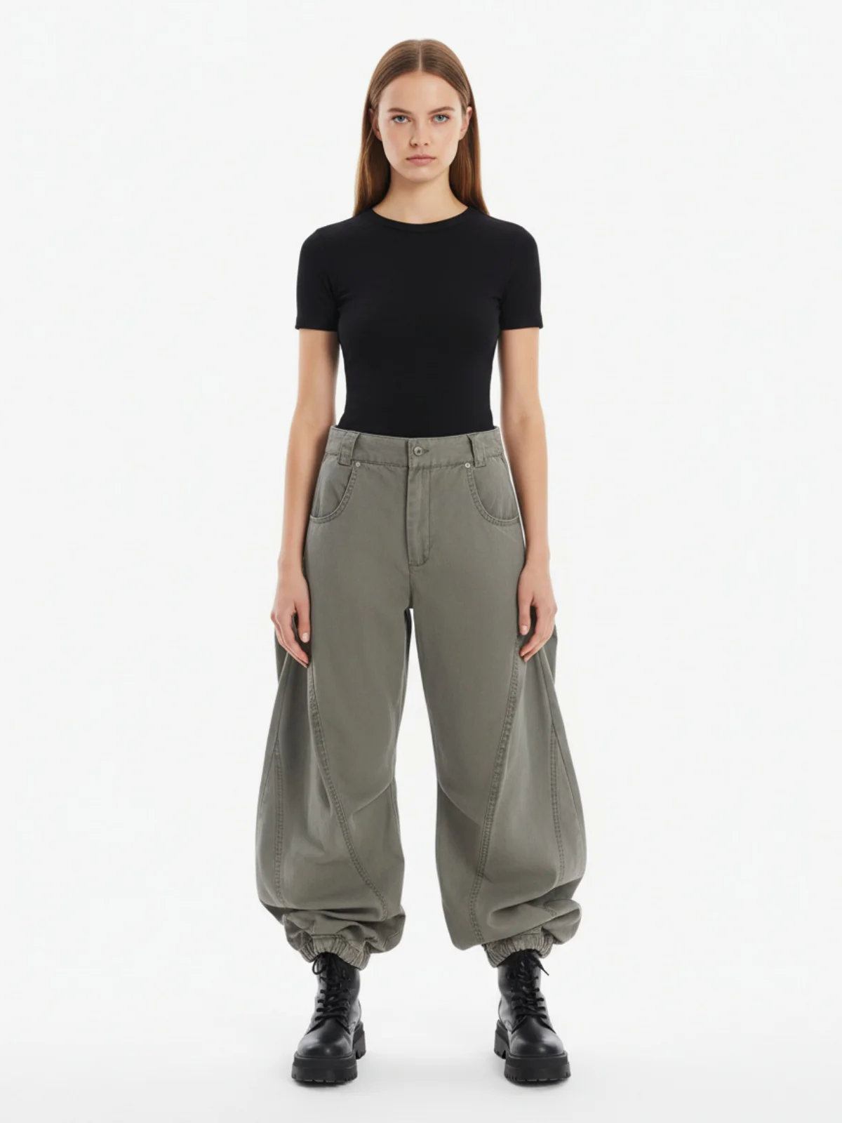Vintage Distressed Pleated Barrel Pants - Image 3