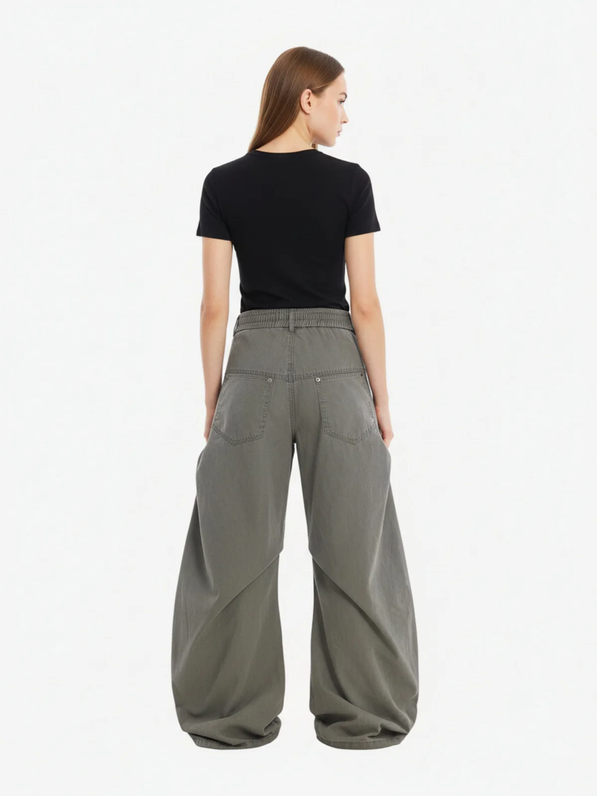 Vintage Distressed Pleated Barrel Pants - Image 4