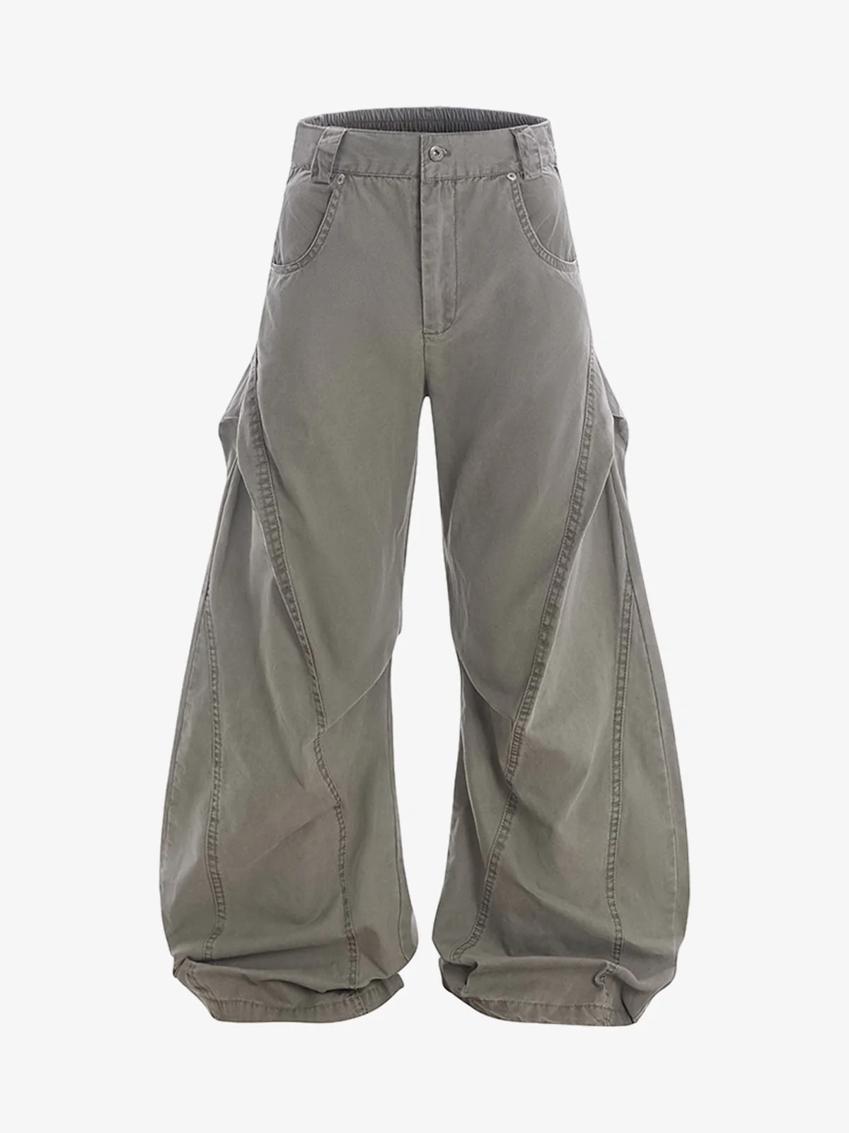 Vintage Distressed Pleated Barrel Pants - Image 6
