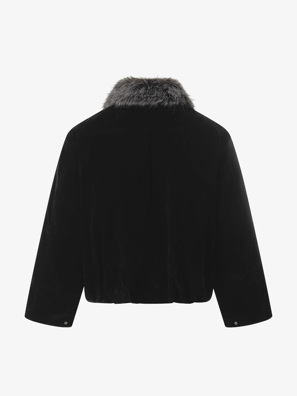 Vintage Drawstring Design Fur Collar Padded Jacket - Image 8