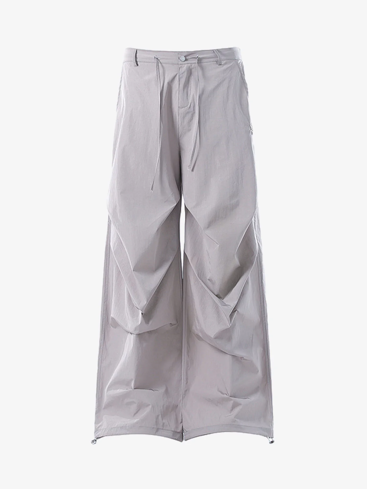 Vintage Drawstring Draped Embroidered Wide Leg Pants - Image 10