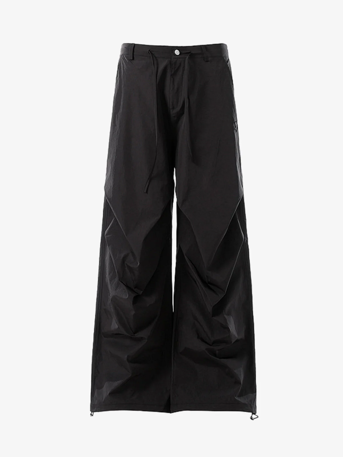 Vintage Drawstring Draped Embroidered Wide Leg Pants - Image 13