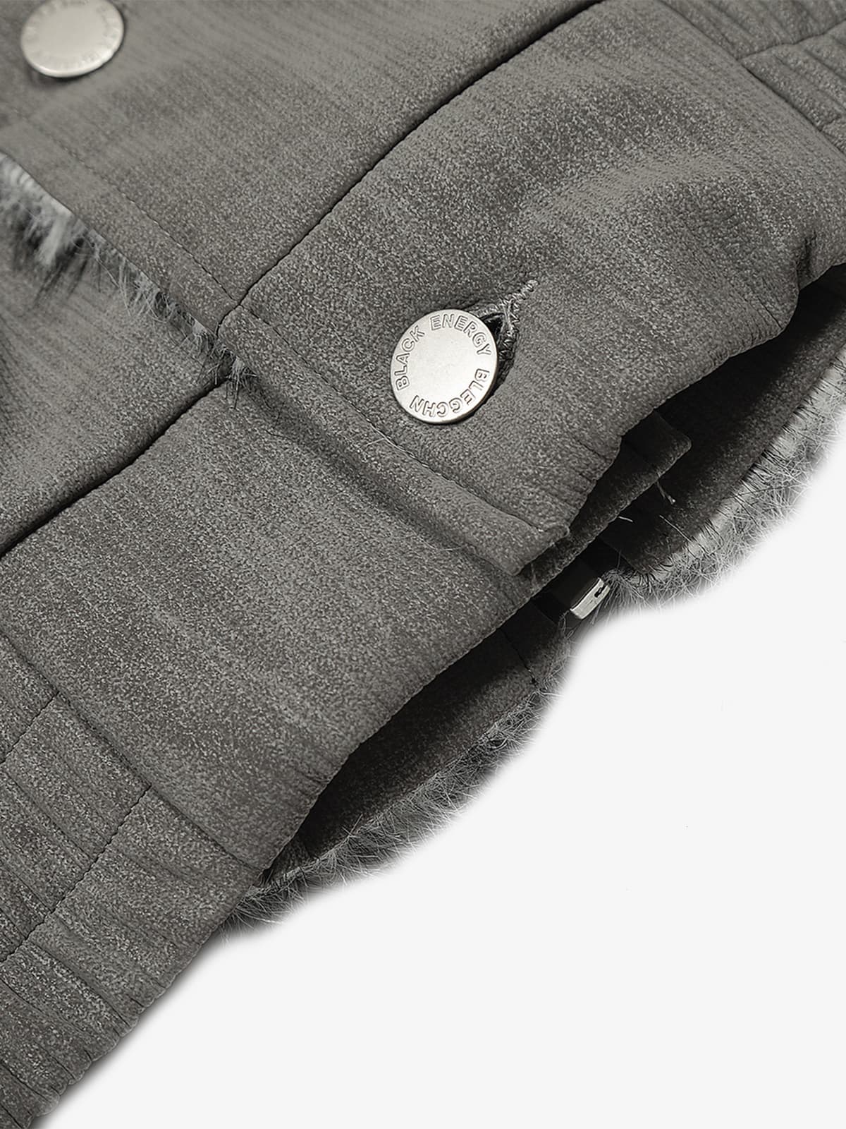 Vintage Dual-layer Collar Fleece-lined Zipper Jacket - Image 12