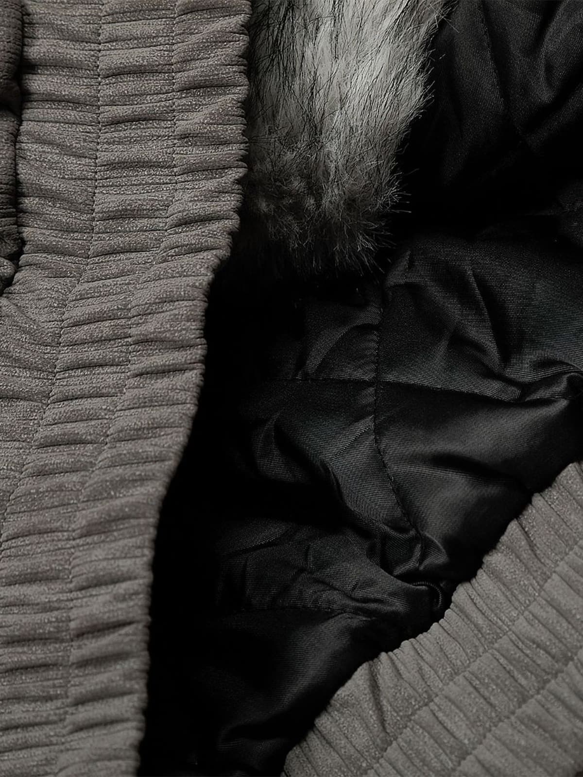 Vintage Dual-layer Collar Fleece-lined Zipper Jacket - Image 9