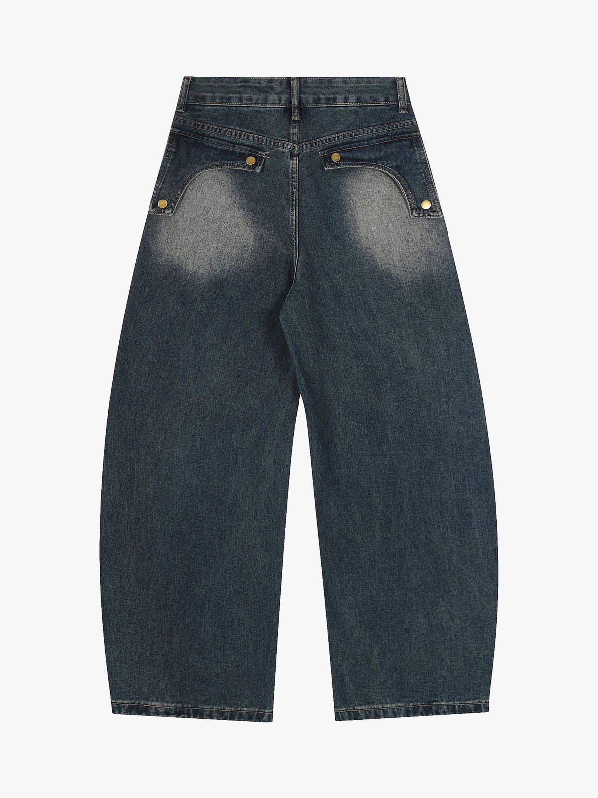 Vintage Embroidered Washed Raw-Edge Graffiti Scimitar Jeans - Image 7