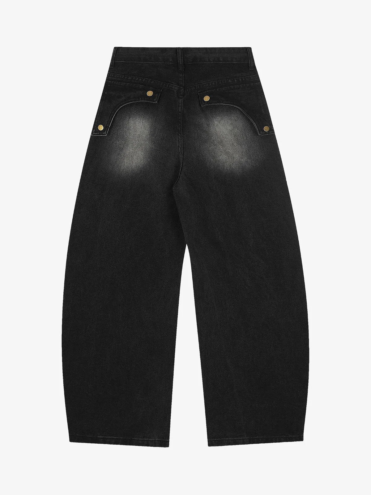 Vintage Embroidered Washed Raw-Edge Graffiti Scimitar Jeans - Image 8
