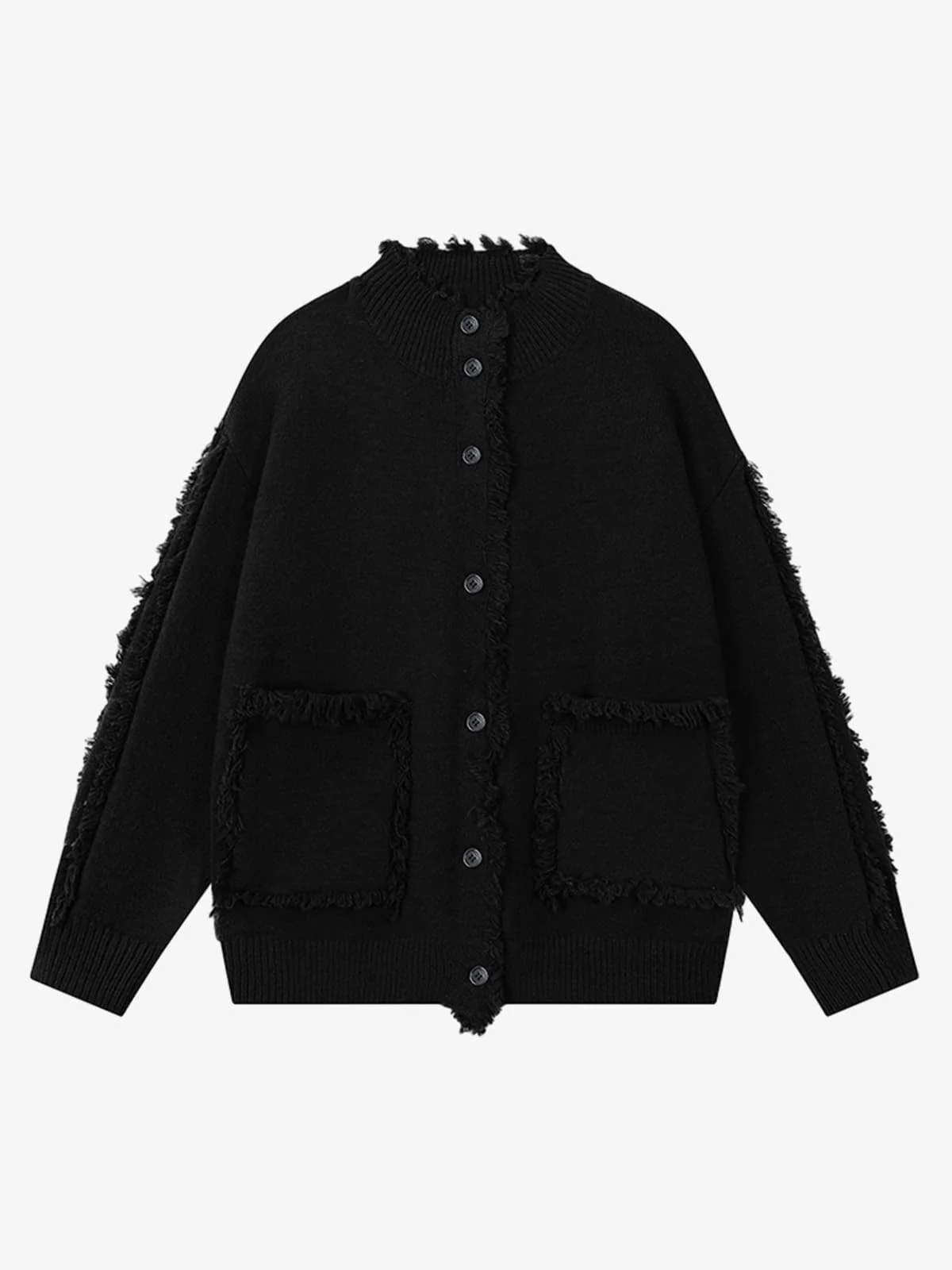 Vintage Frayed Edge Metal Logo Cardigan - Image 2
