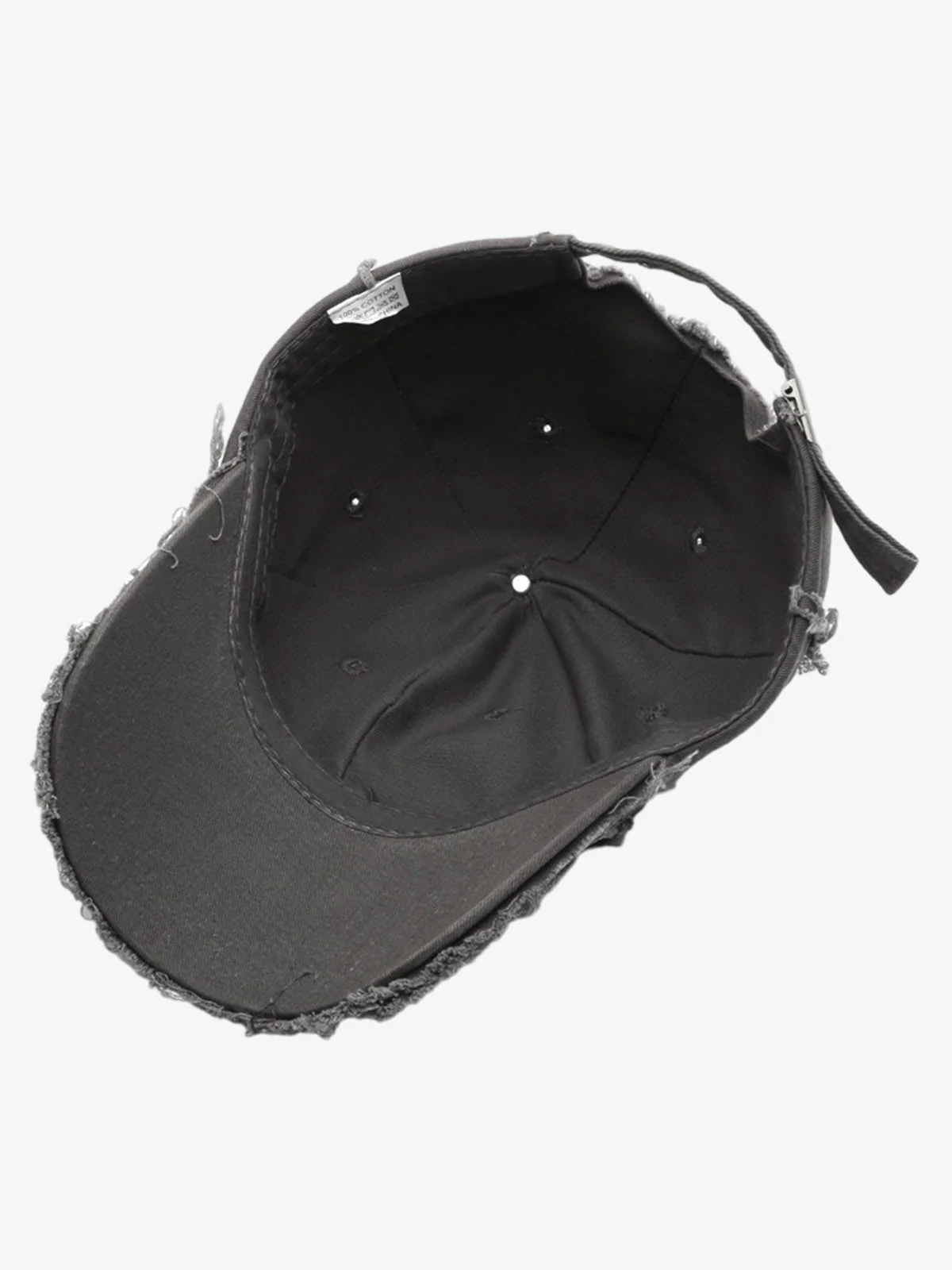 Vintage Frayed Panel Cotton Baseball Cap - Image 10