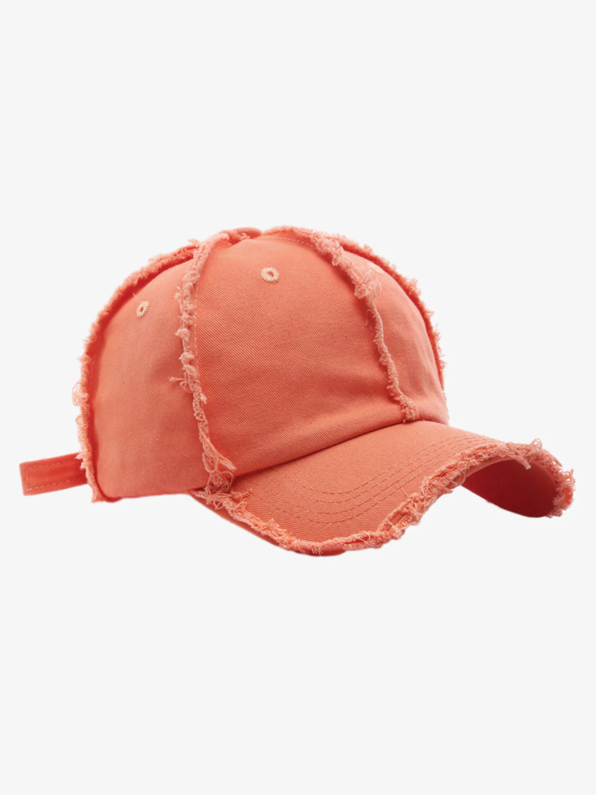 Vintage Frayed Panel Cotton Baseball Cap - Image 2