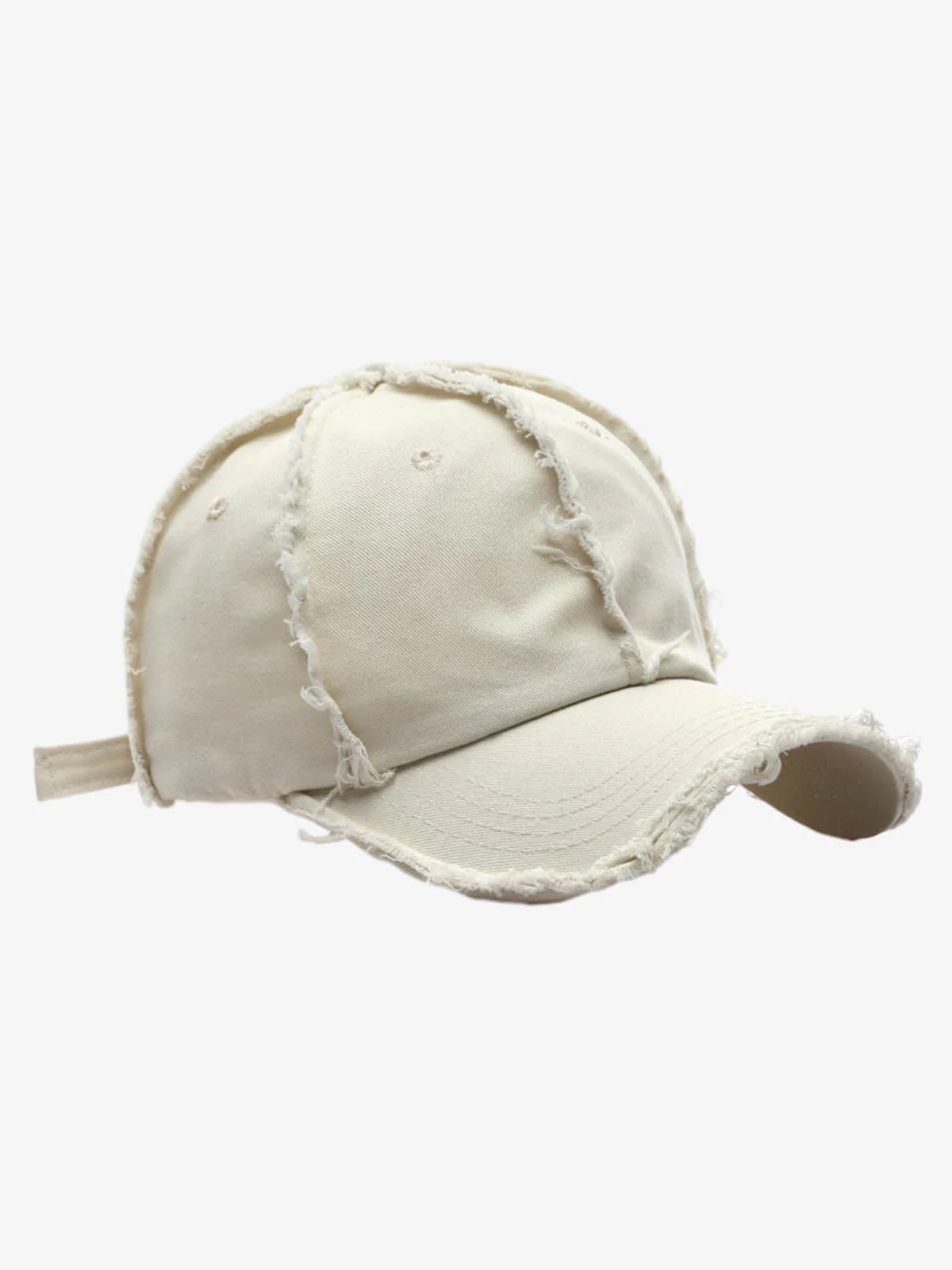 Vintage Frayed Panel Cotton Baseball Cap - Image 4
