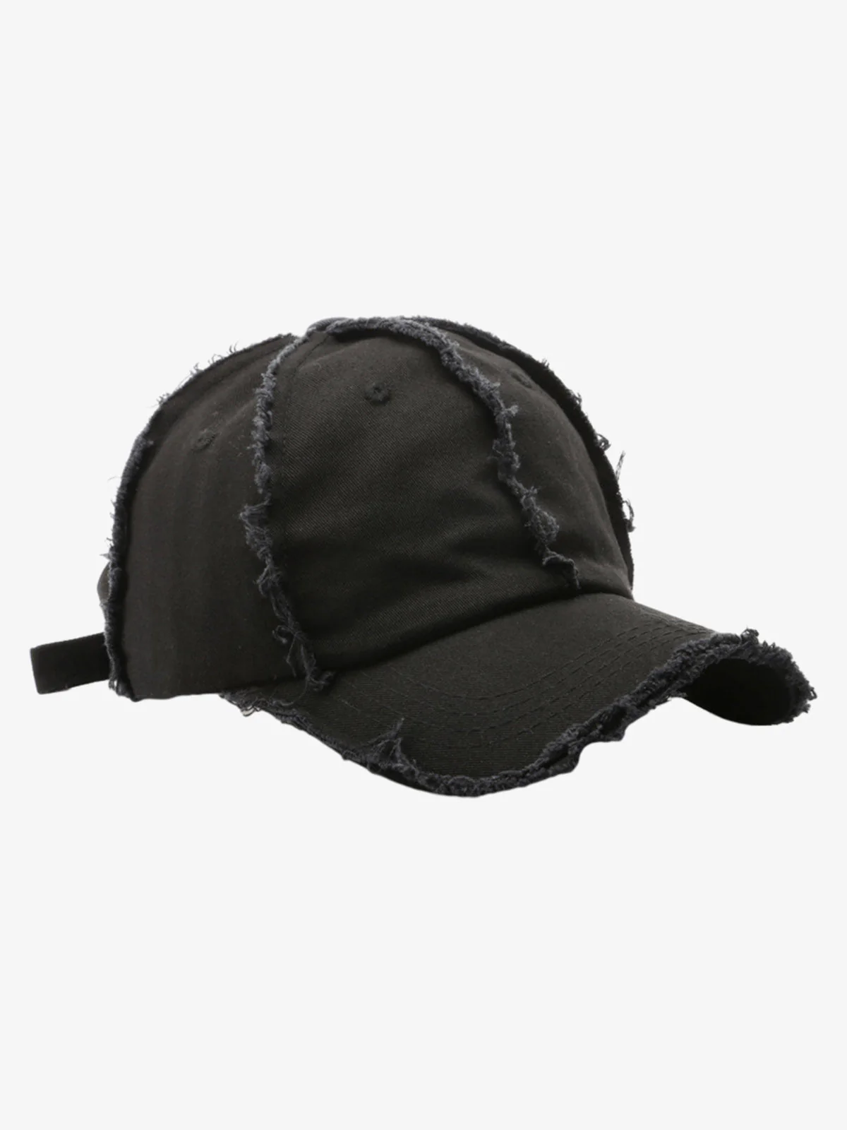 Vintage Frayed Panel Cotton Baseball Cap - Image 5