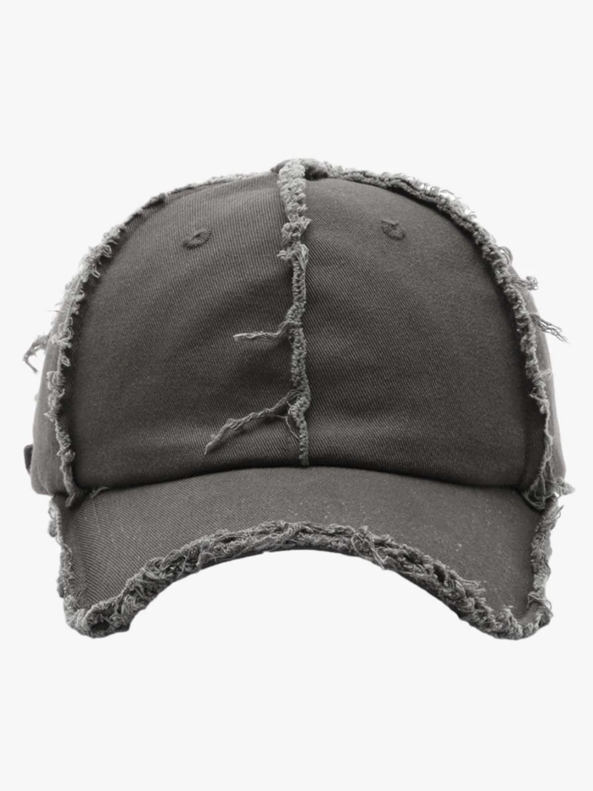 Vintage Frayed Panel Cotton Baseball Cap - Image 7