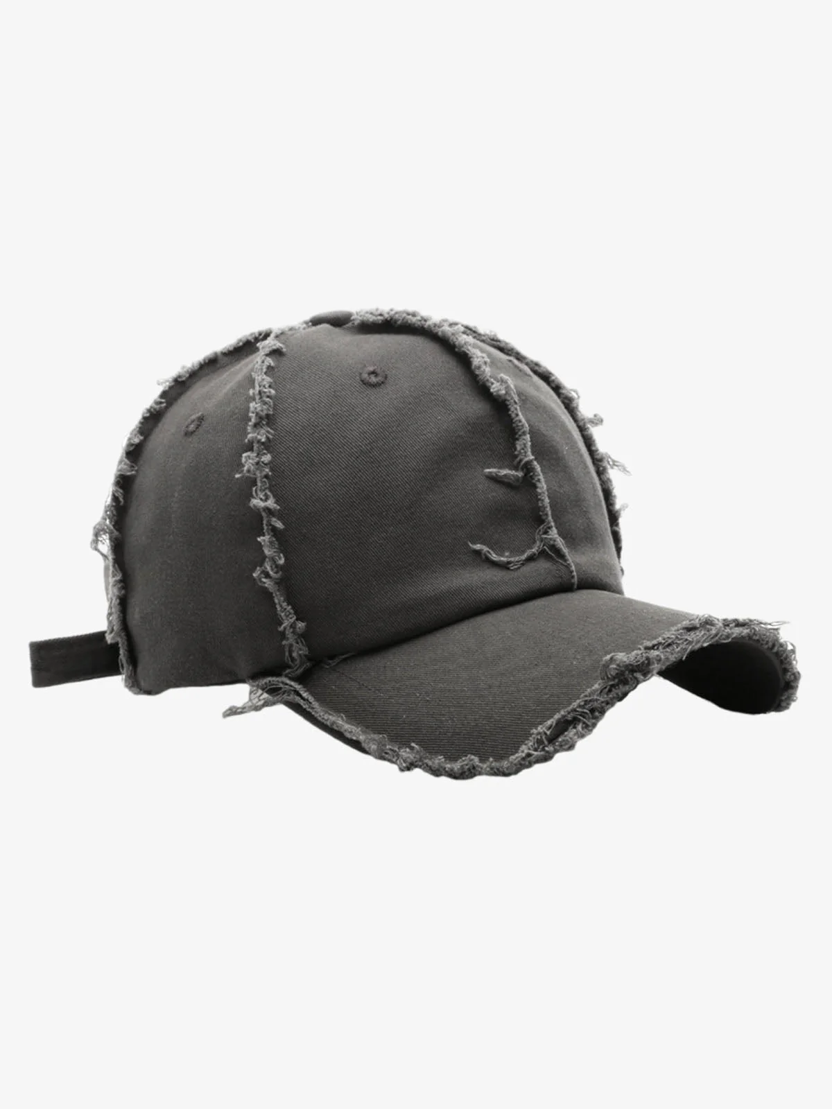 Vintage Frayed Panel Cotton Baseball Cap - Image 9