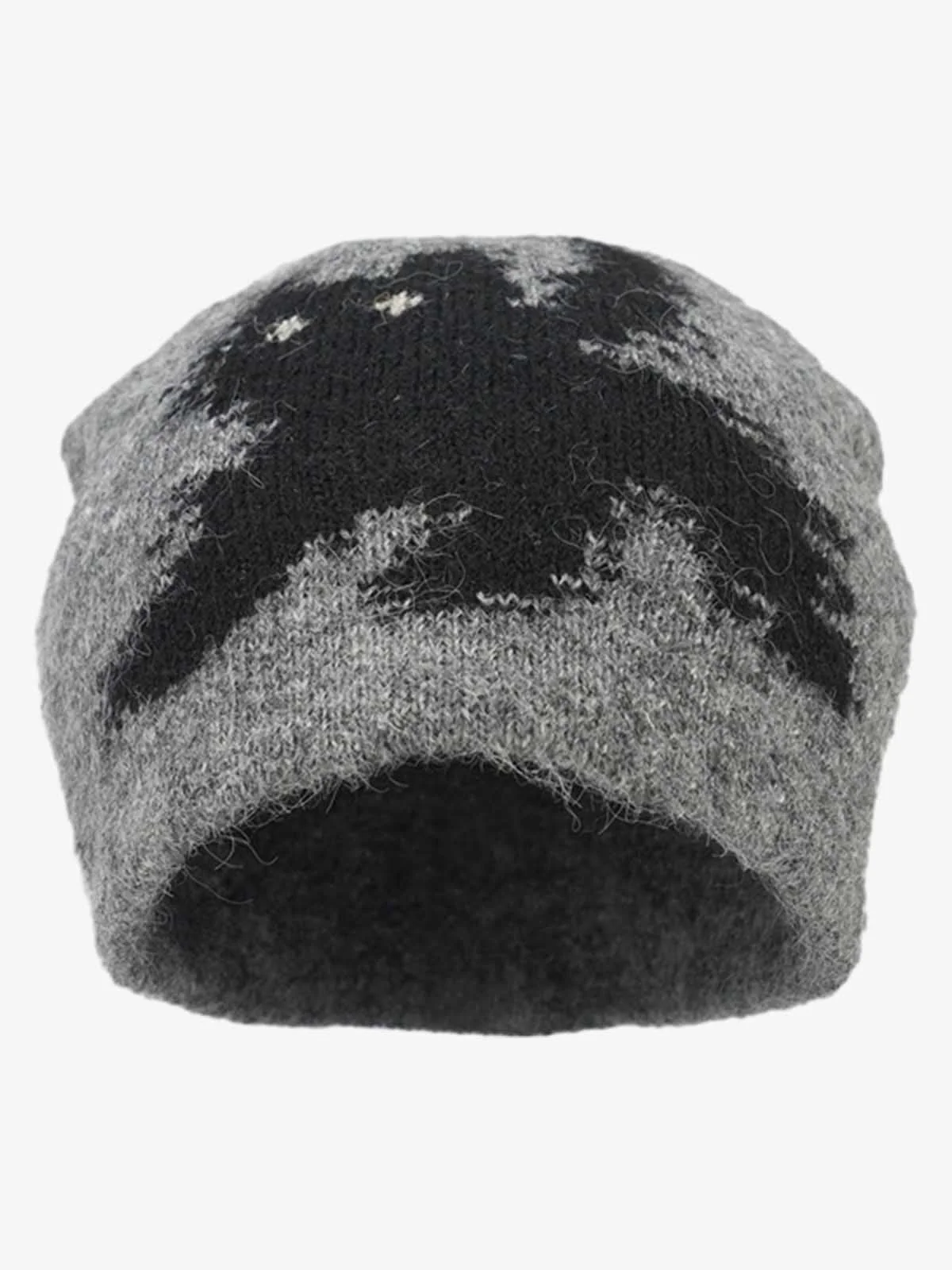 Vintage Fuzzy Cat Pattern Knit Beanie Hat - Image 3
