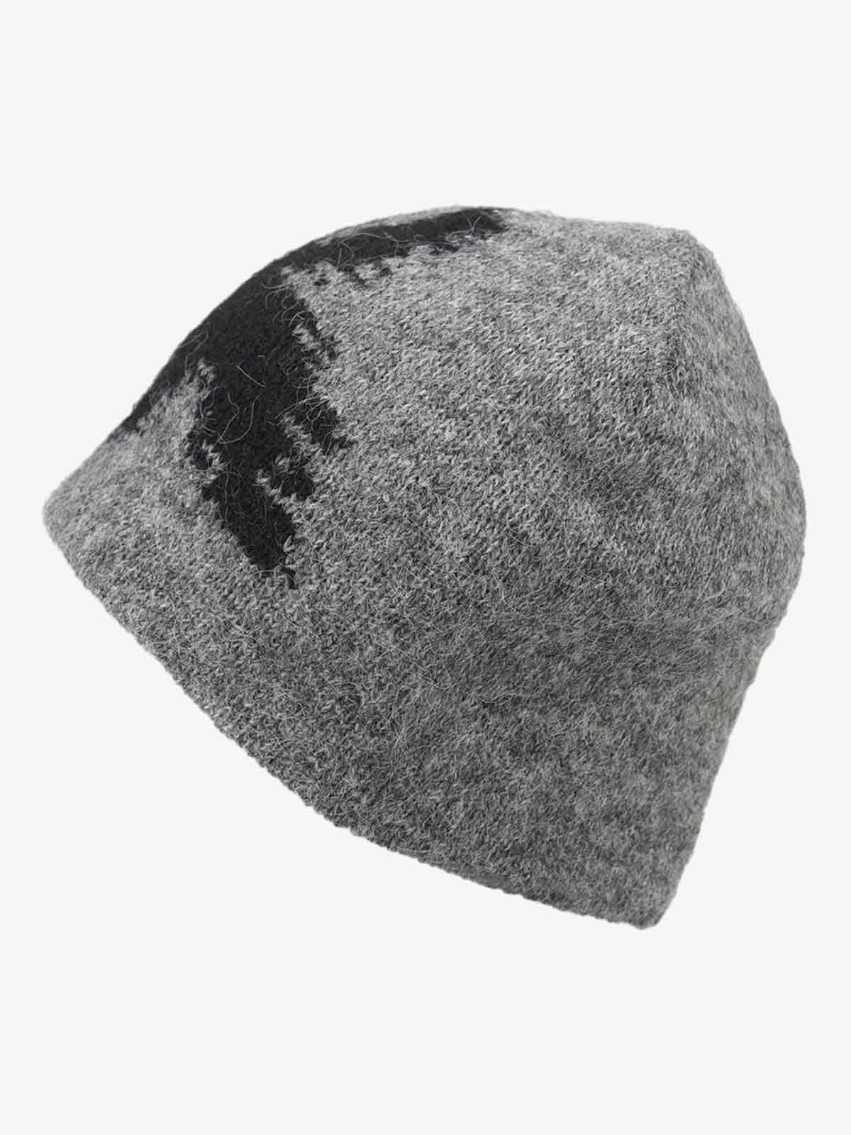 Vintage Fuzzy Cat Pattern Knit Beanie Hat - Image 5
