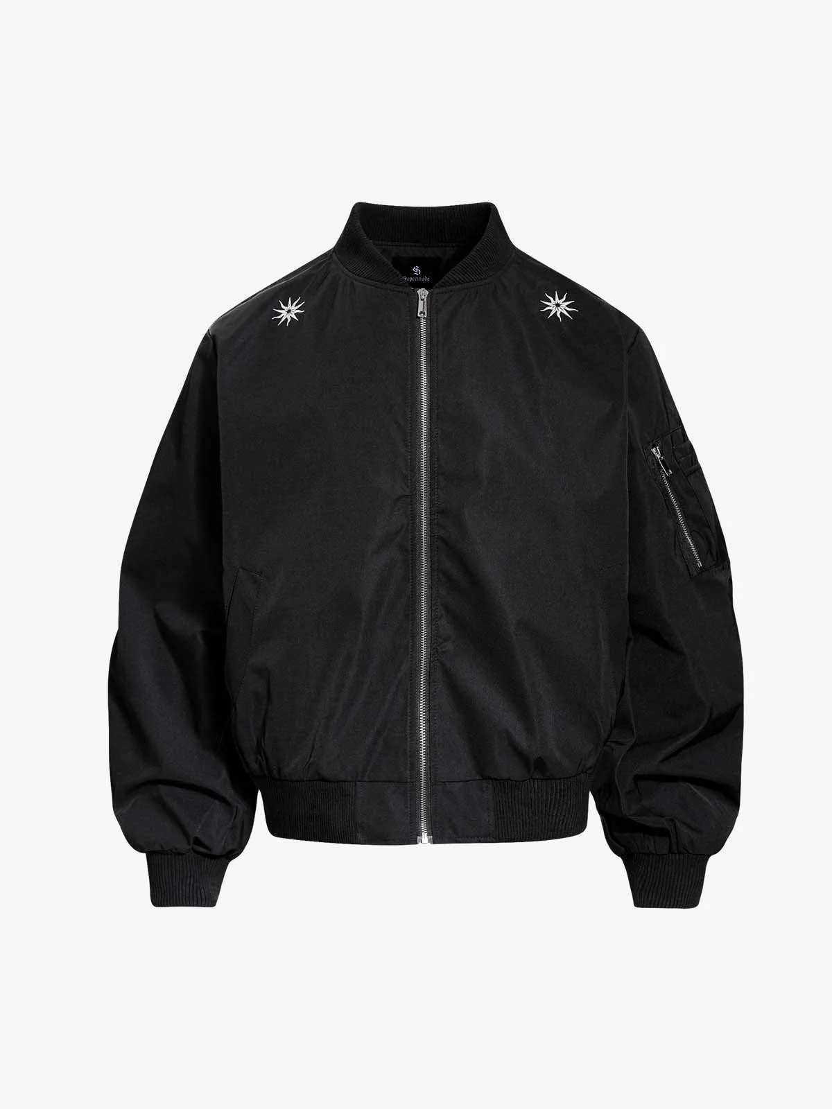 Vintage Graphic Star Embroidered Bomber Jacket - Image 2