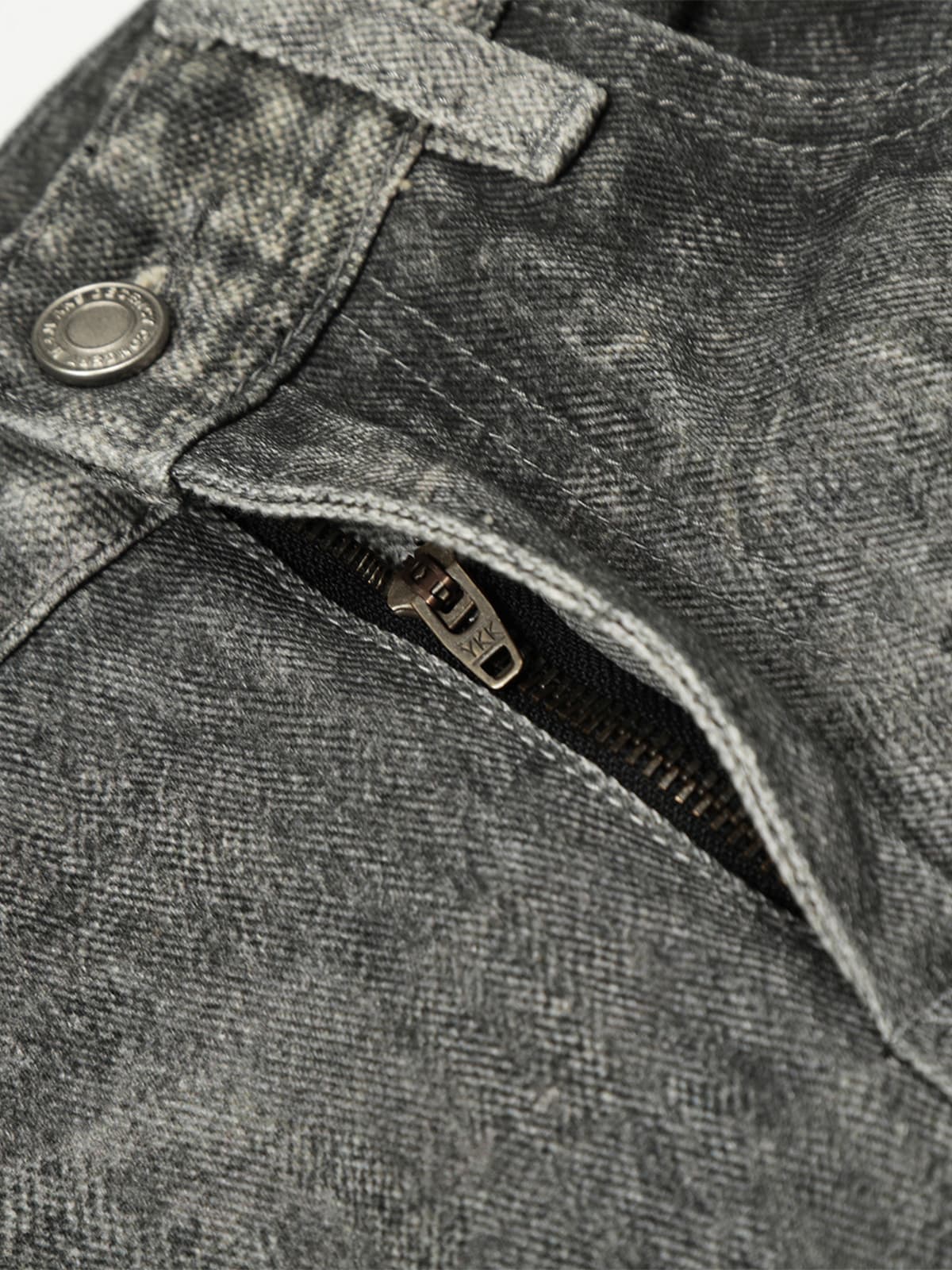 Vintage Heavy Distressed Washed Barrel Jeans - Image 7