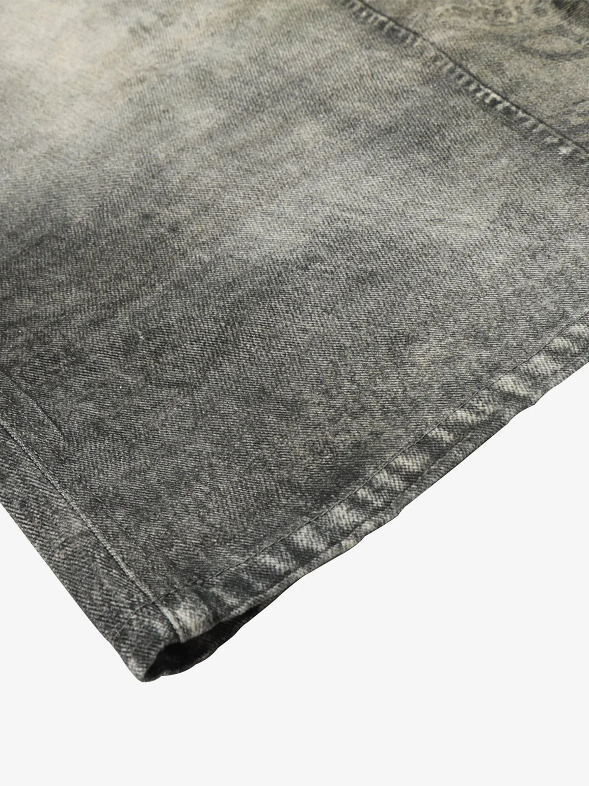 Vintage Heavy Distressed Washed Barrel Jeans - Image 9