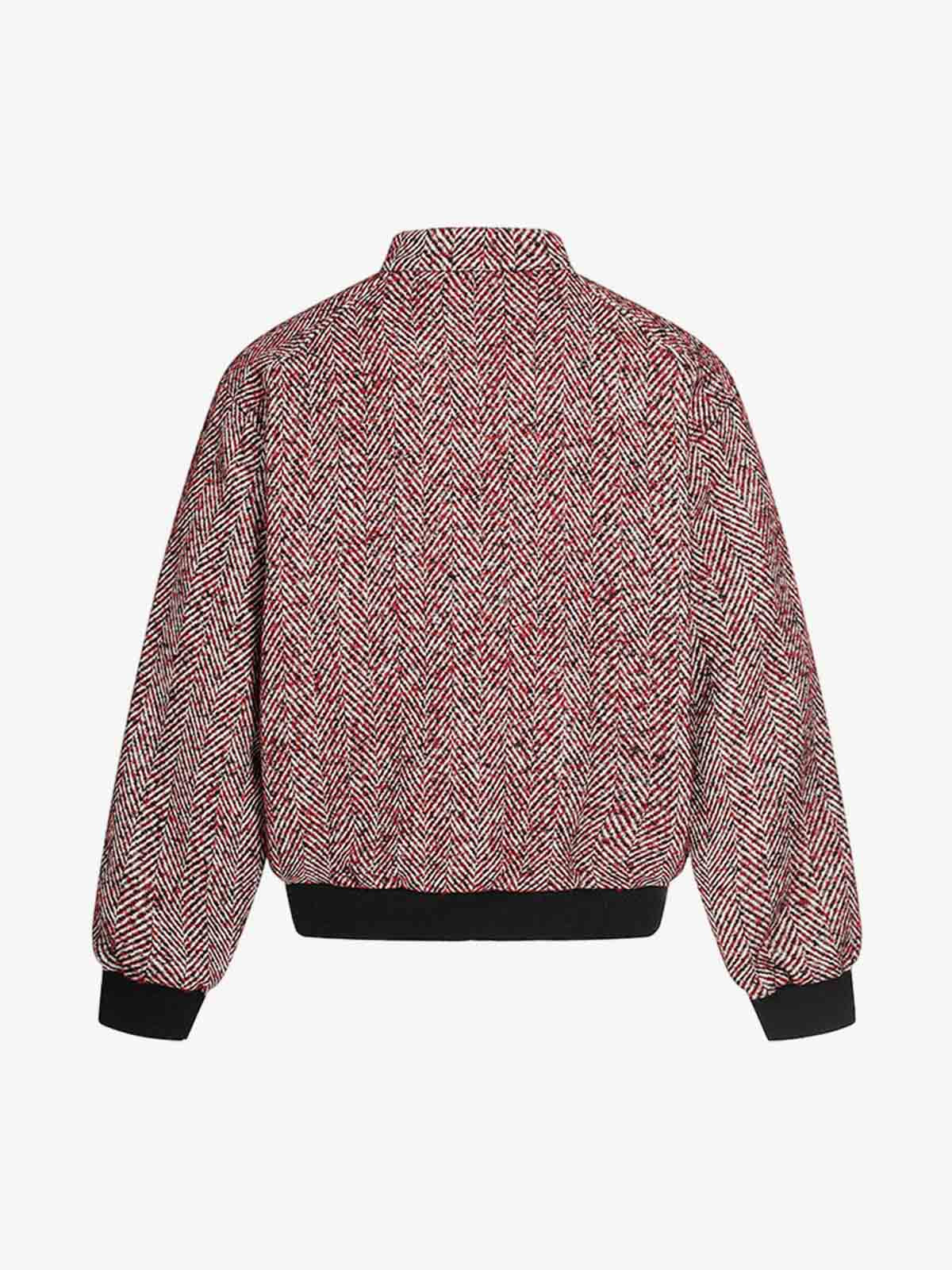 Vintage Herringbone Zip Up Jacket - Image 3