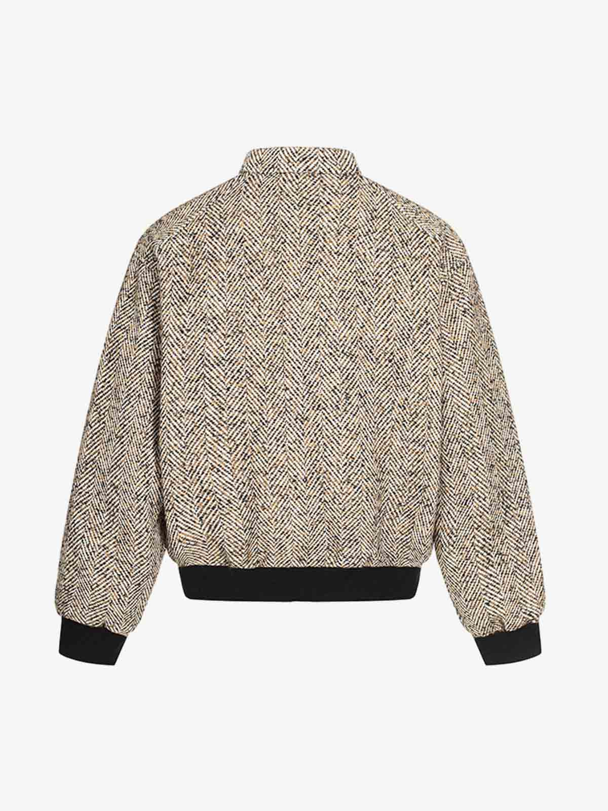 Vintage Herringbone Zip Up Jacket - Image 4