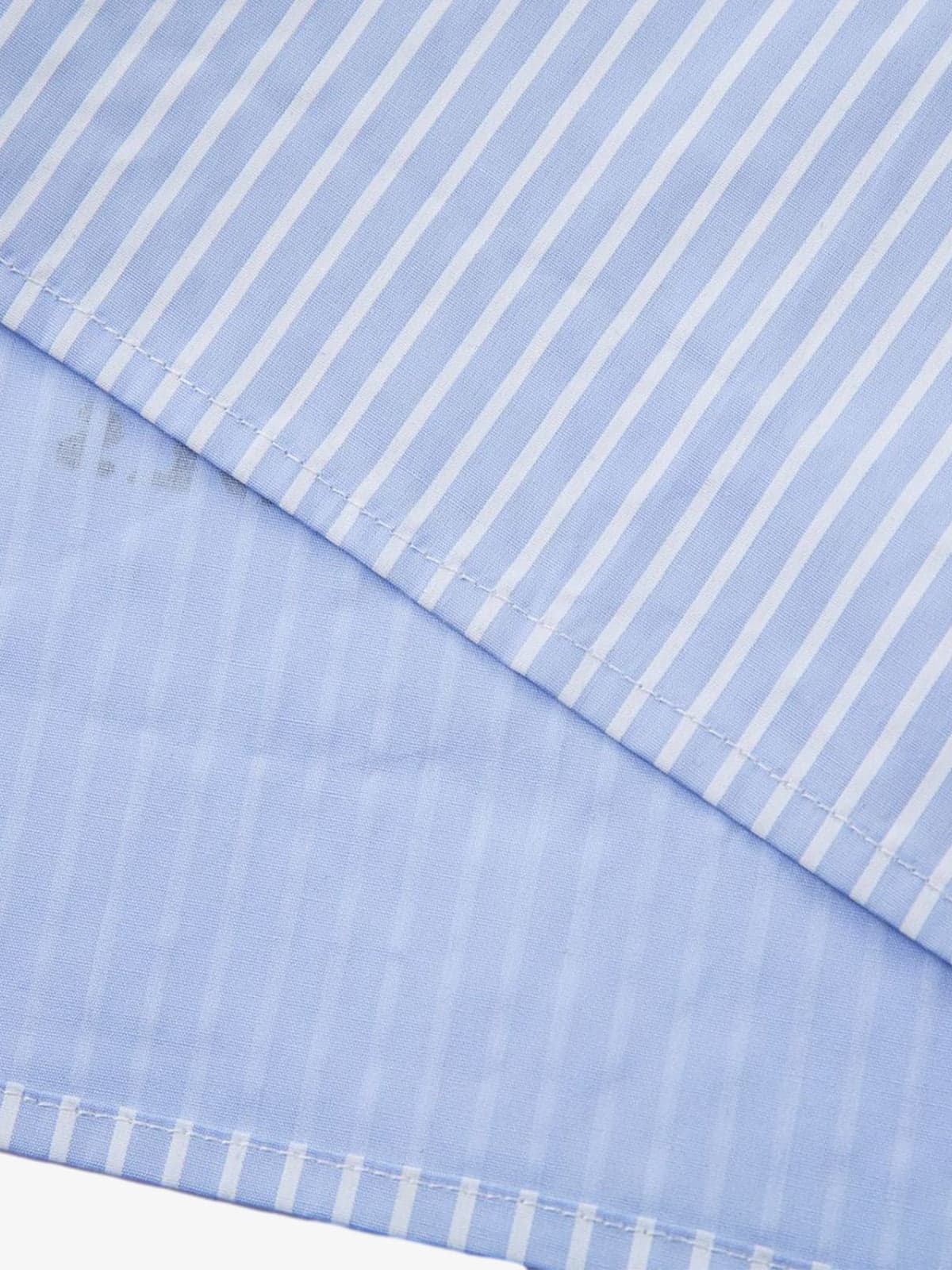 Vintage Illustration Striped Faux Two-Piece Shirt - Image 12