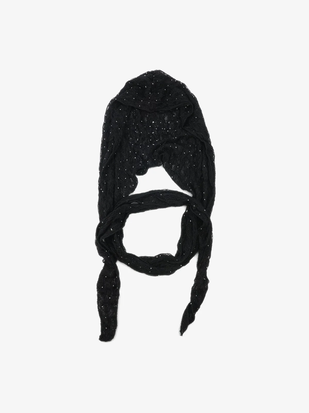 Vintage Lace Hollow Crochet Long Strap Headscarf Hat - Image 3