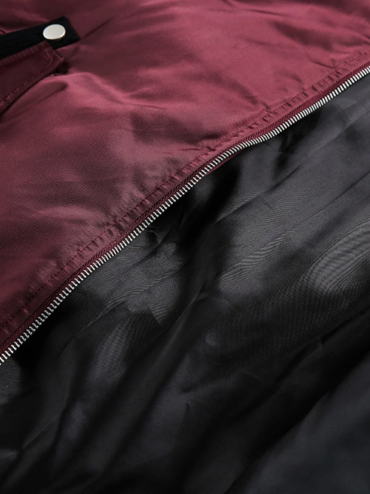 Vintage Lamb Wool Patchwork Zip-Up Bomber Jacket - Image 12