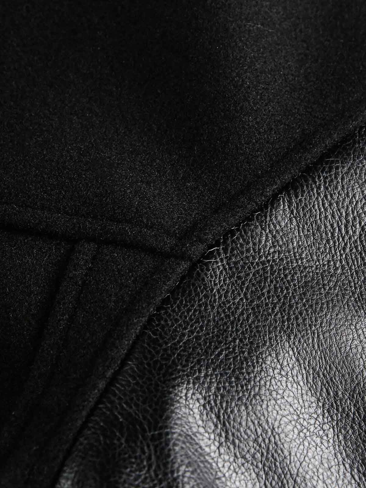 Vintage Leather Bomber Baseball Jacket - Image 7