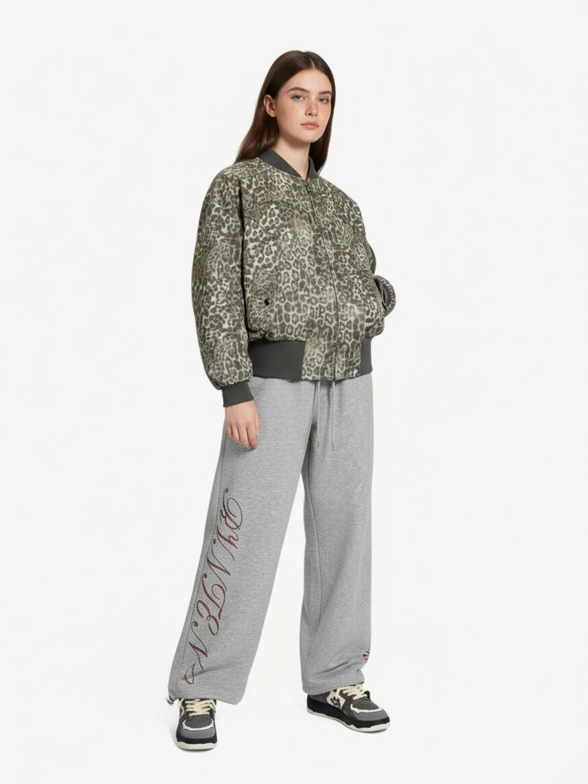 Vintage Leopard Print Bomber Jacket - Image 4