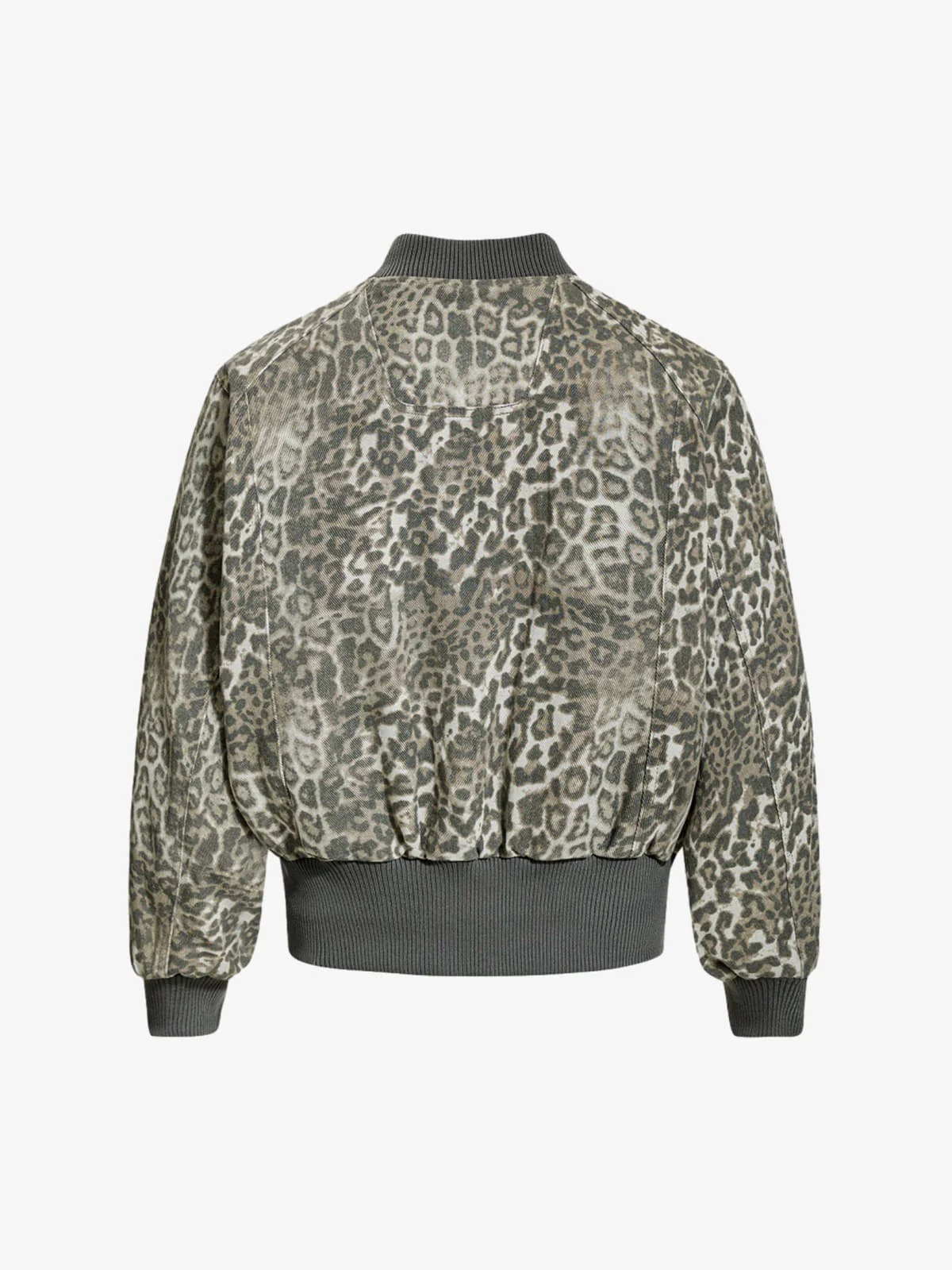 Vintage Leopard Print Bomber Jacket - Image 6