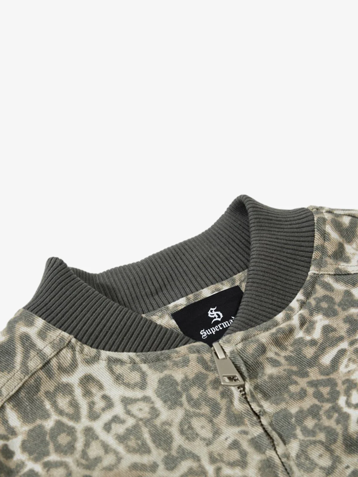 Vintage Leopard Print Bomber Jacket - Image 7