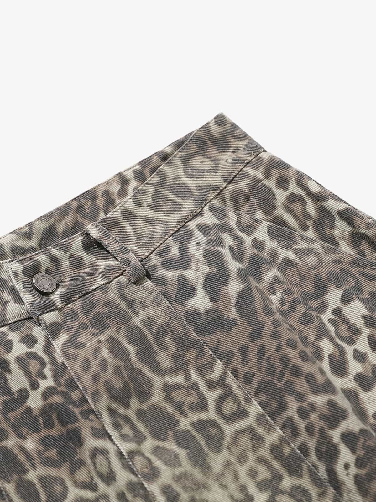 Vintage Leopard Print Cargo Barrel Pants - Image 8