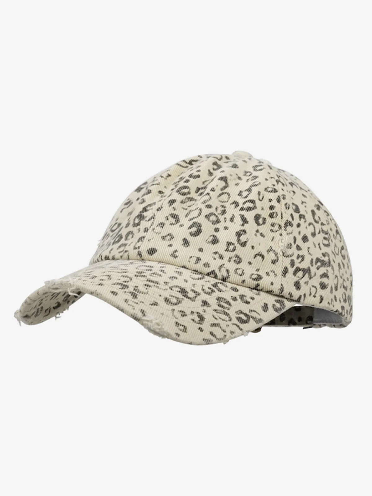 Vintage Leopard Print Distressed Baseball Cap - Image 2