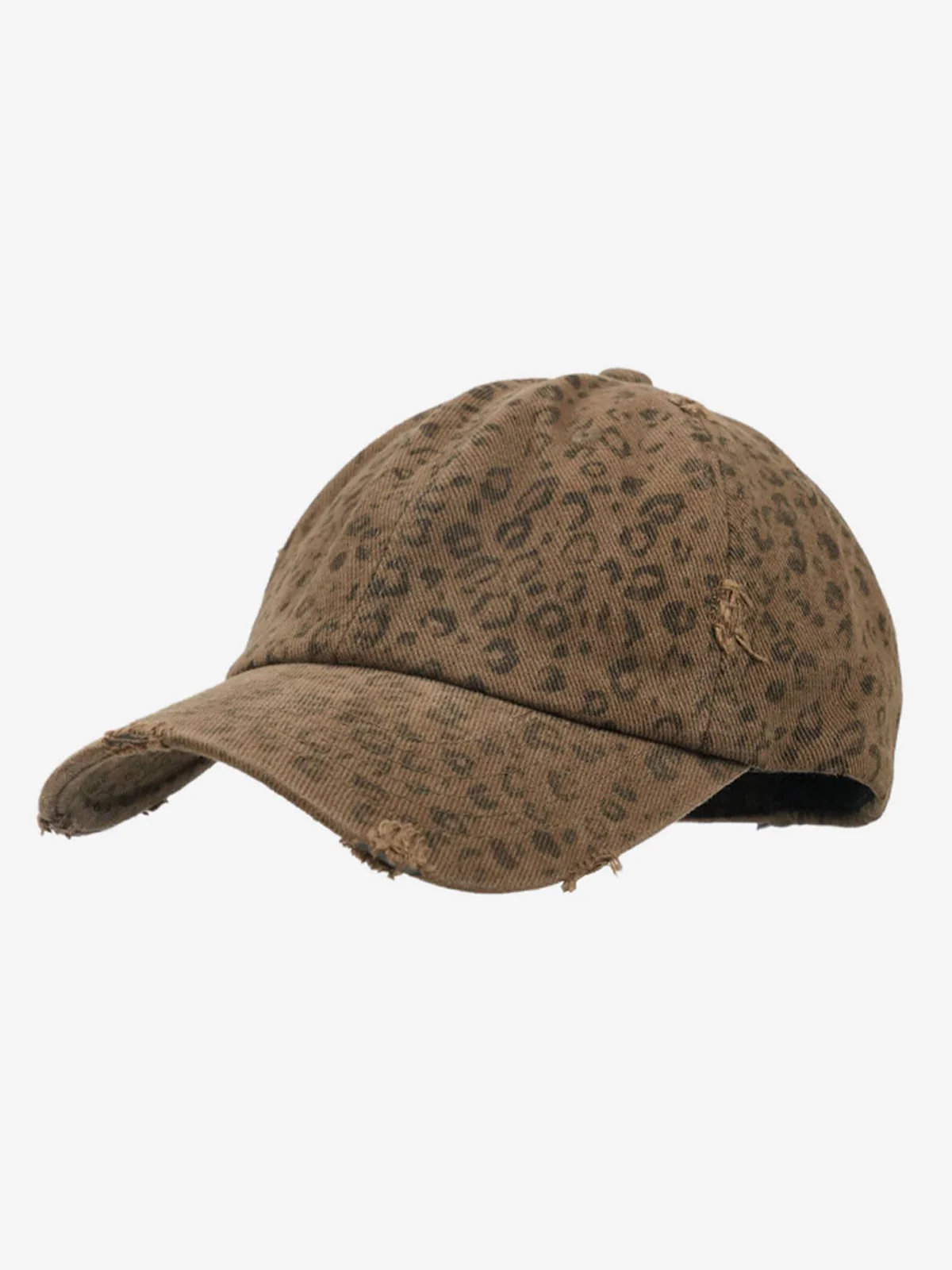 Vintage Leopard Print Distressed Baseball Cap - Image 3