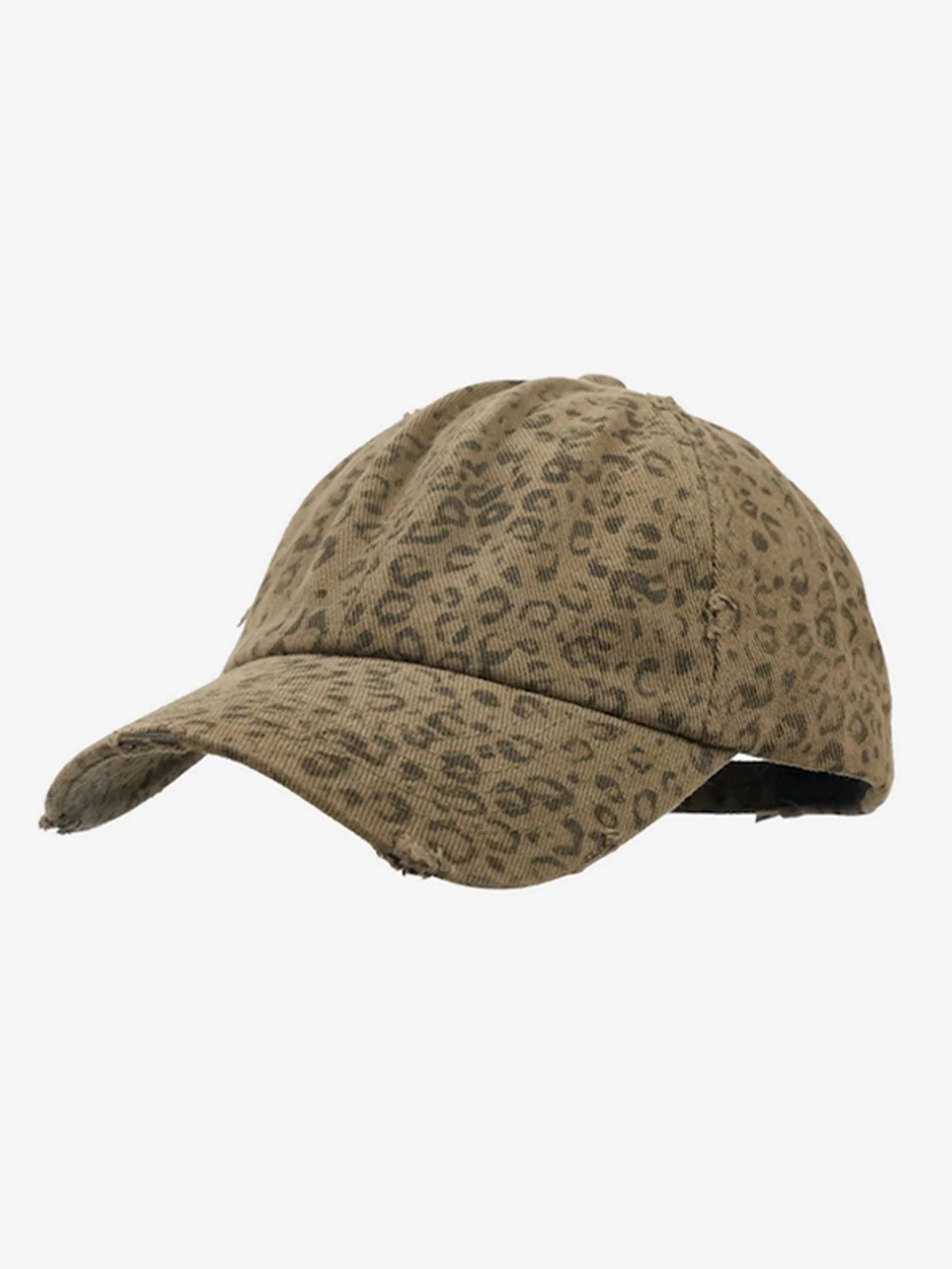 Vintage Leopard Print Distressed Baseball Cap - Image 4