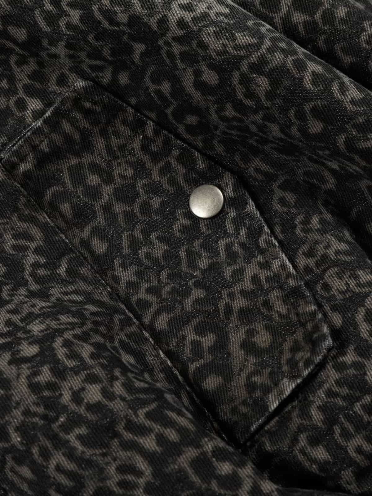 Vintage Leopard Print Fleece Zip Up Vest - Image 14