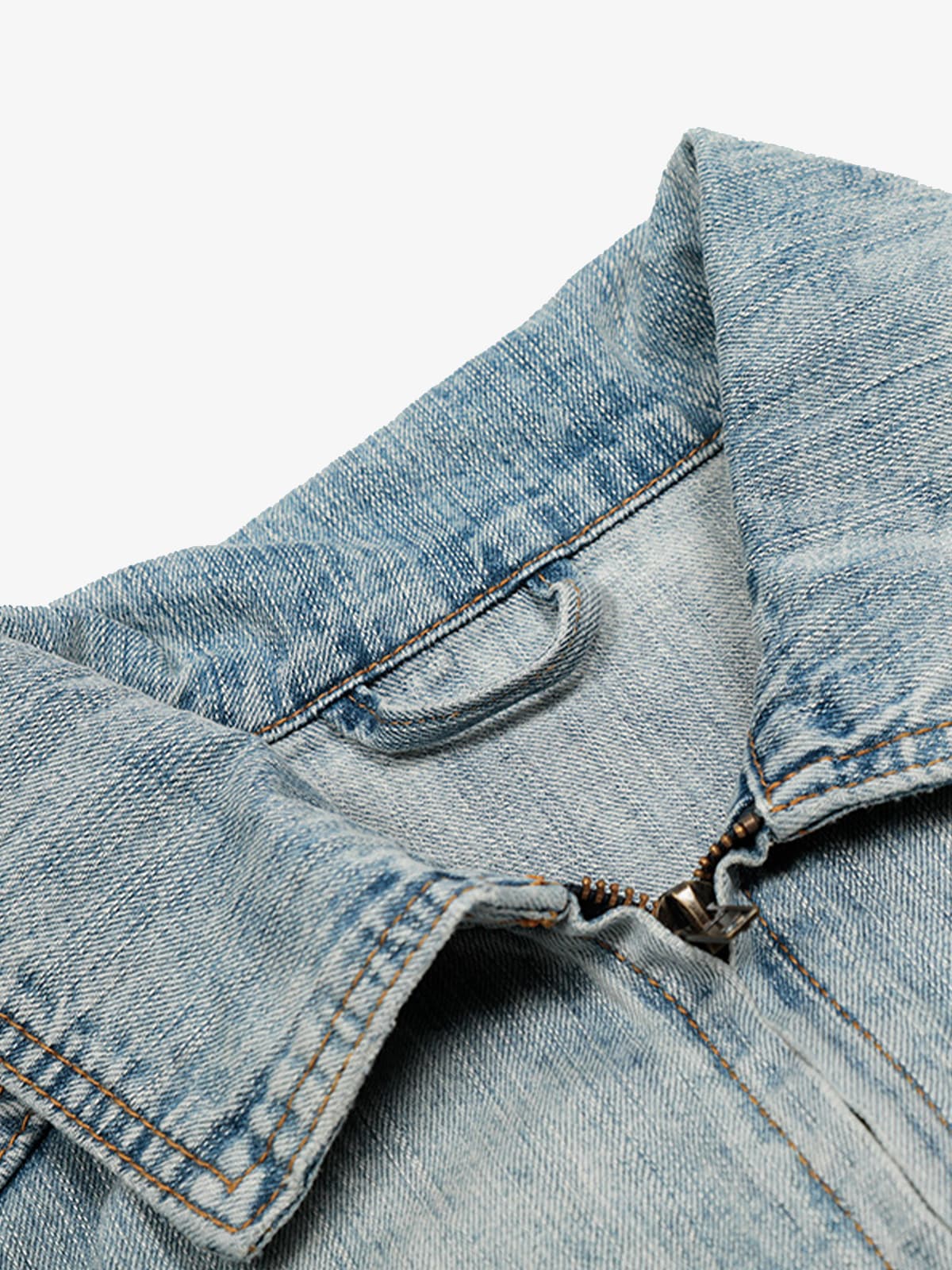 Vintage Light Wash Workwear Denim Jacket - Image 8