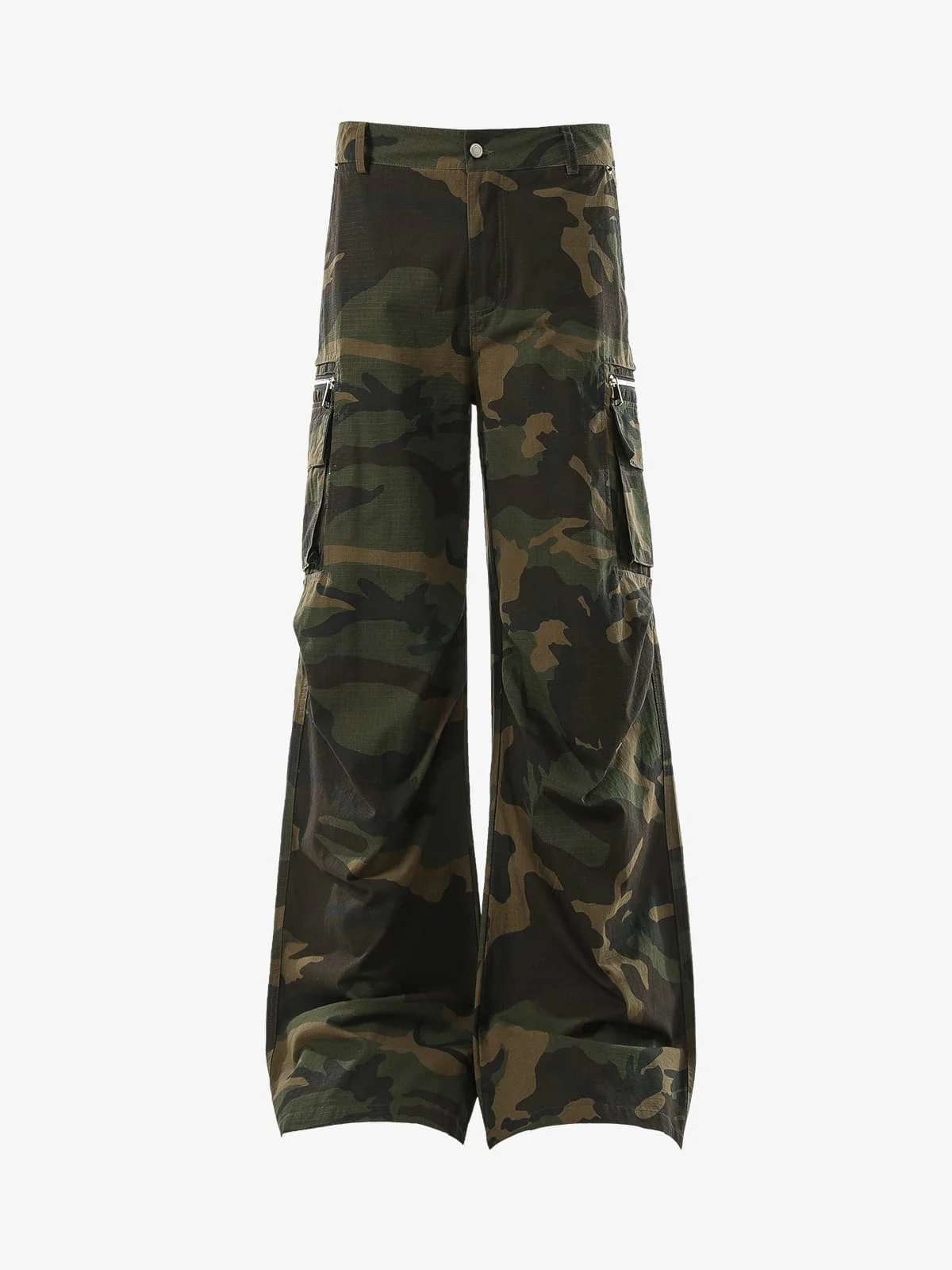 Vintage Multi-Pocket Functional Camo Cargo Pants - Image 2