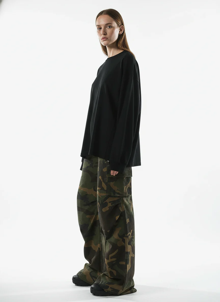 Vintage Multi-Pocket Functional Camo Cargo Pants - Image 5