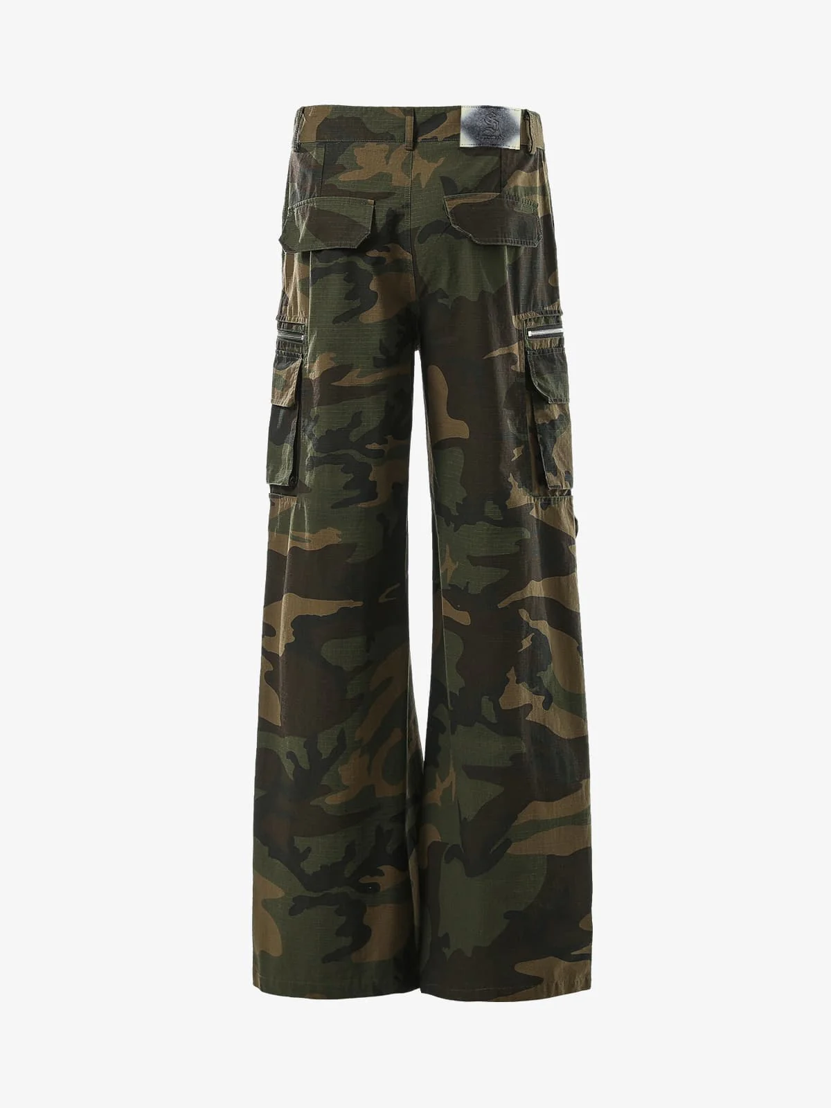 Vintage Multi-Pocket Functional Camo Cargo Pants - Image 7