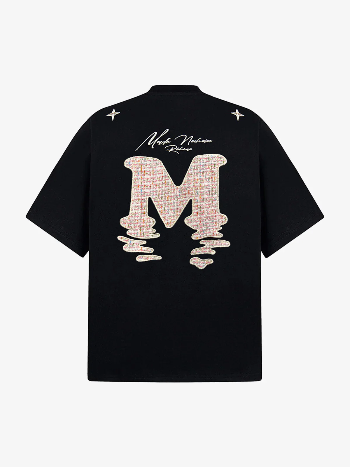 Vintage Patchwork Embroidered Letter T-Shirt - Image 12